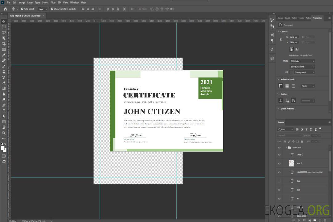 Certificat USA Running Award template Certificat USA Running Award template